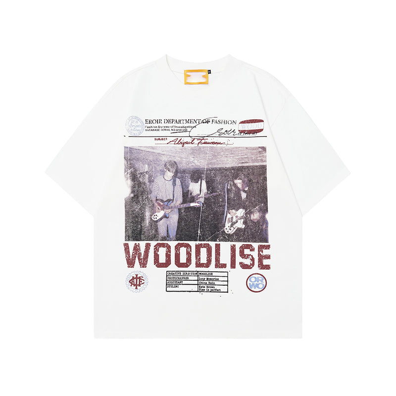 ロックバンドプリント Tシャツ P2134