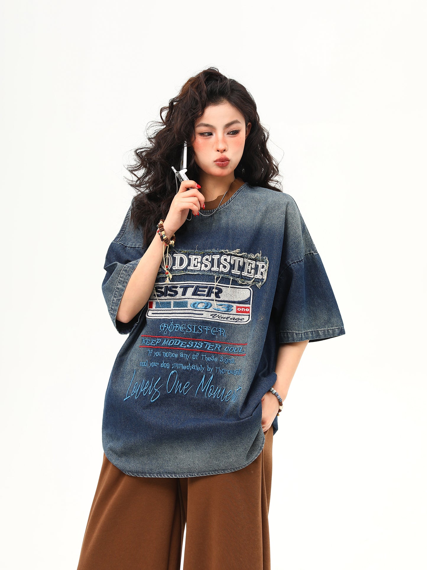 ヘビーウォッシュデニム Tシャツ P2030