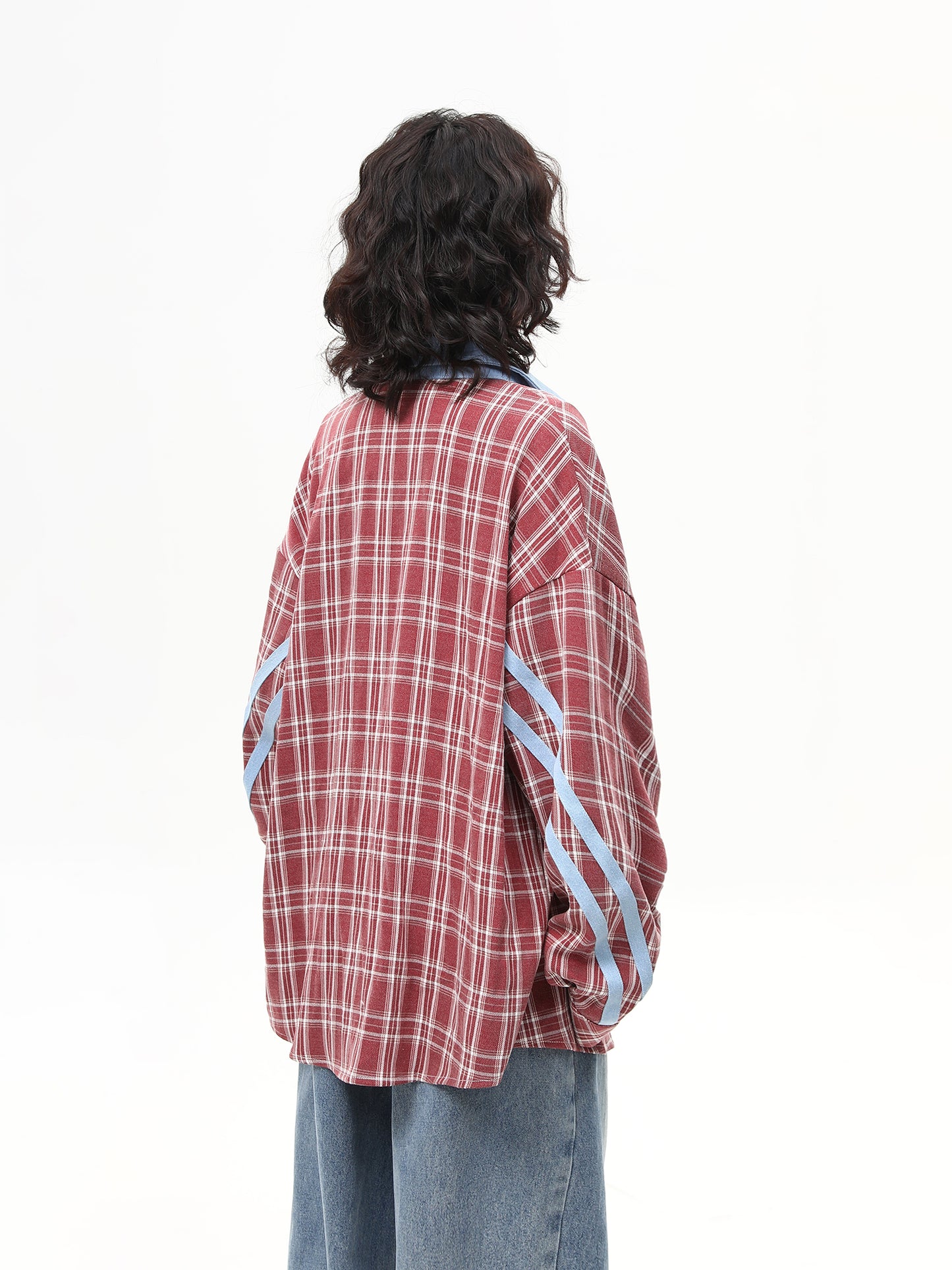 ルーズ チェックシャツ P2009