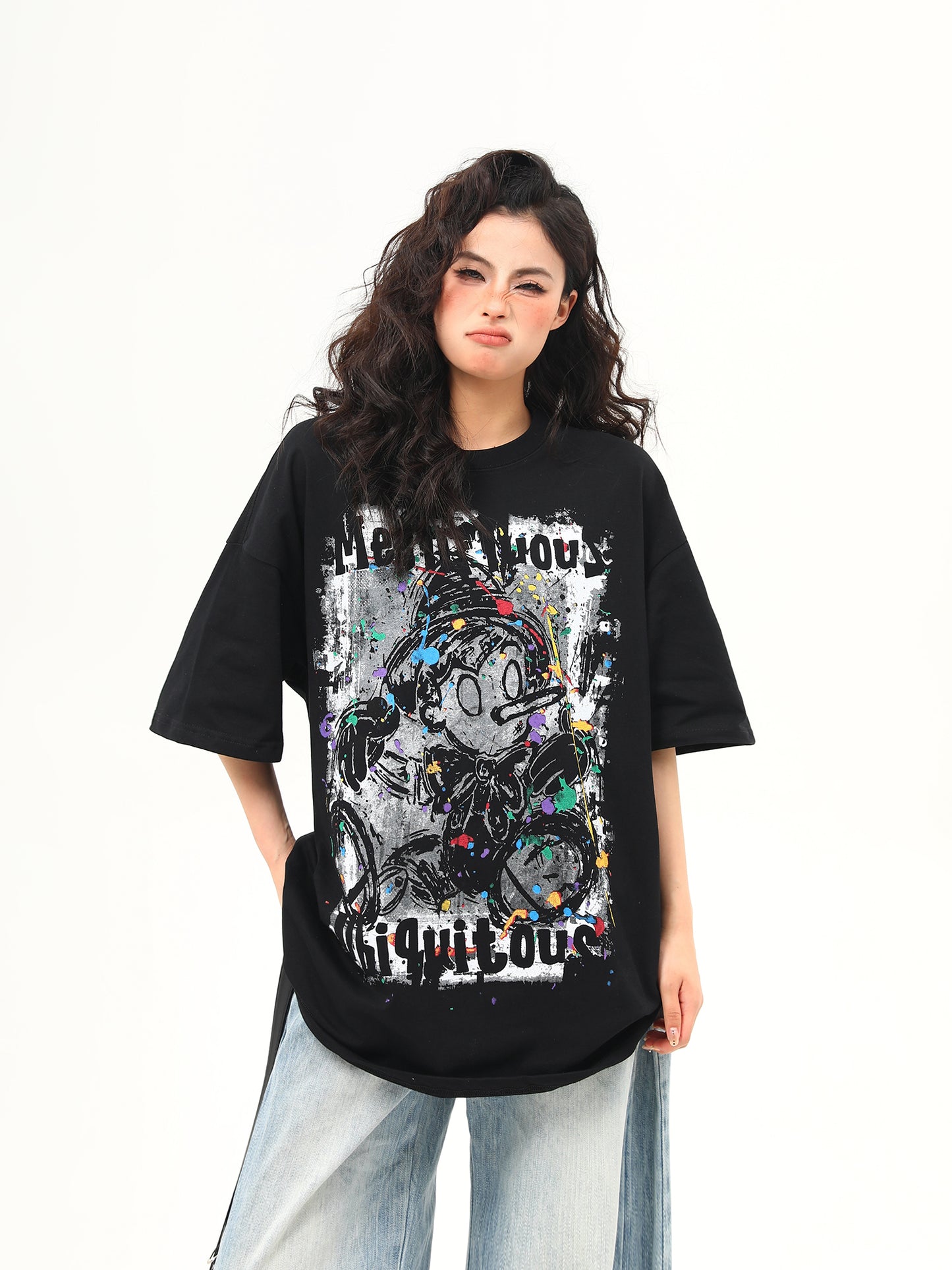 グラフィティプリント Tシャツ P2041