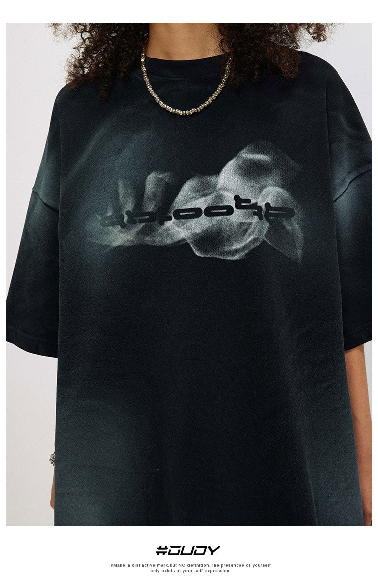 ハイストリート レトロ 半袖 Tシャツ P1394