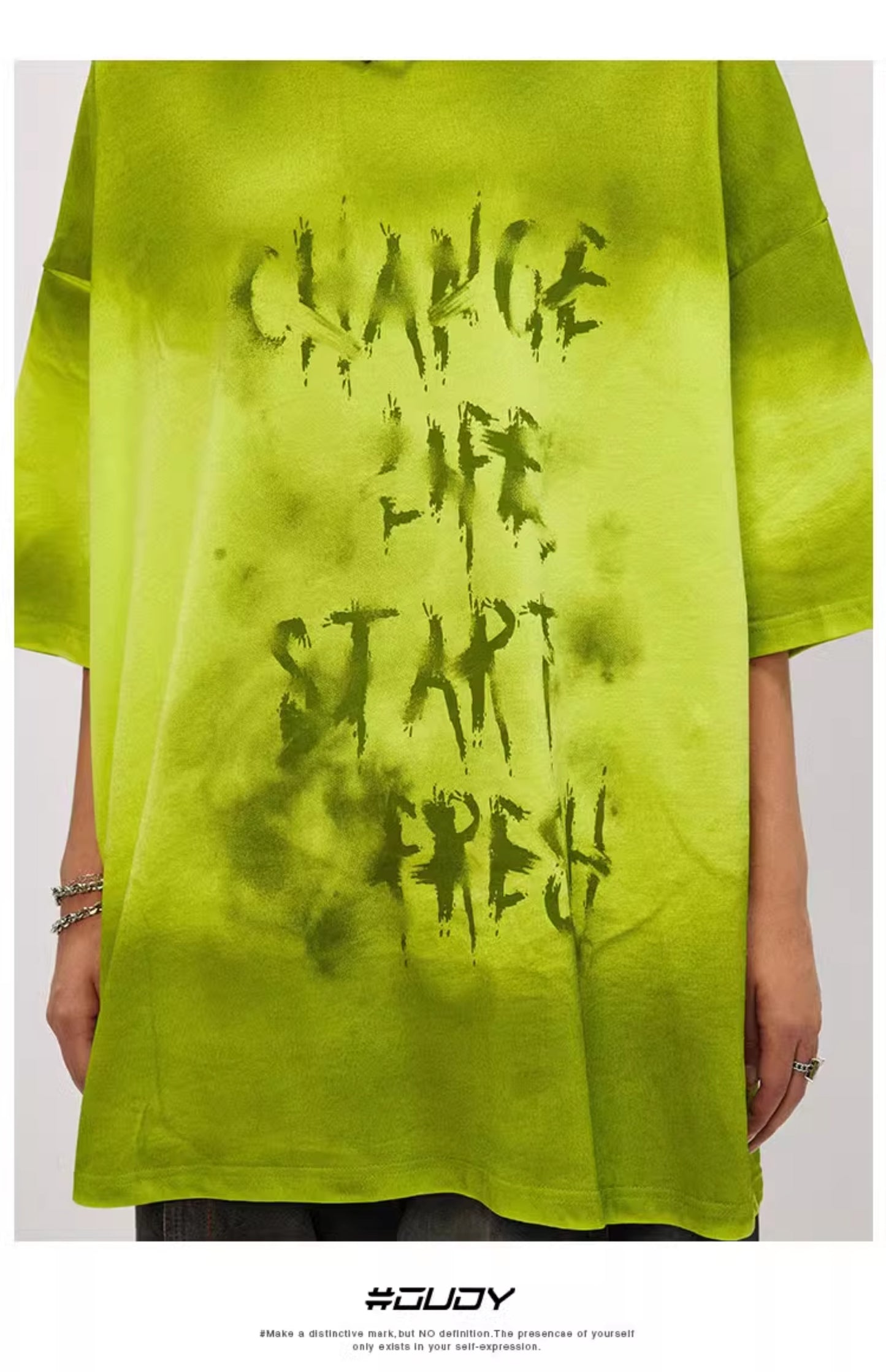 レトロ ダメージ 半袖 Tシャツ P1389