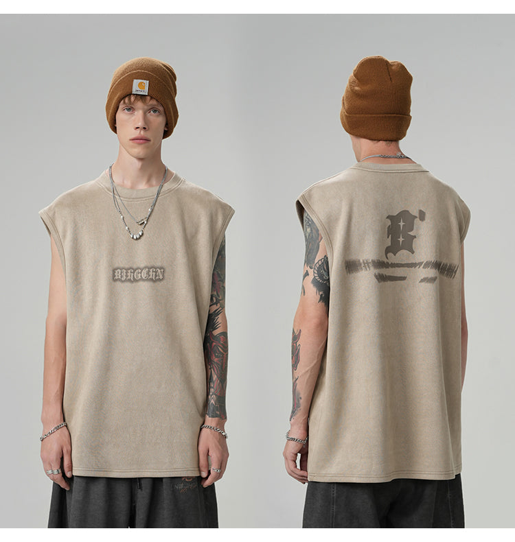 Suede Tank Top T-Shirt P100