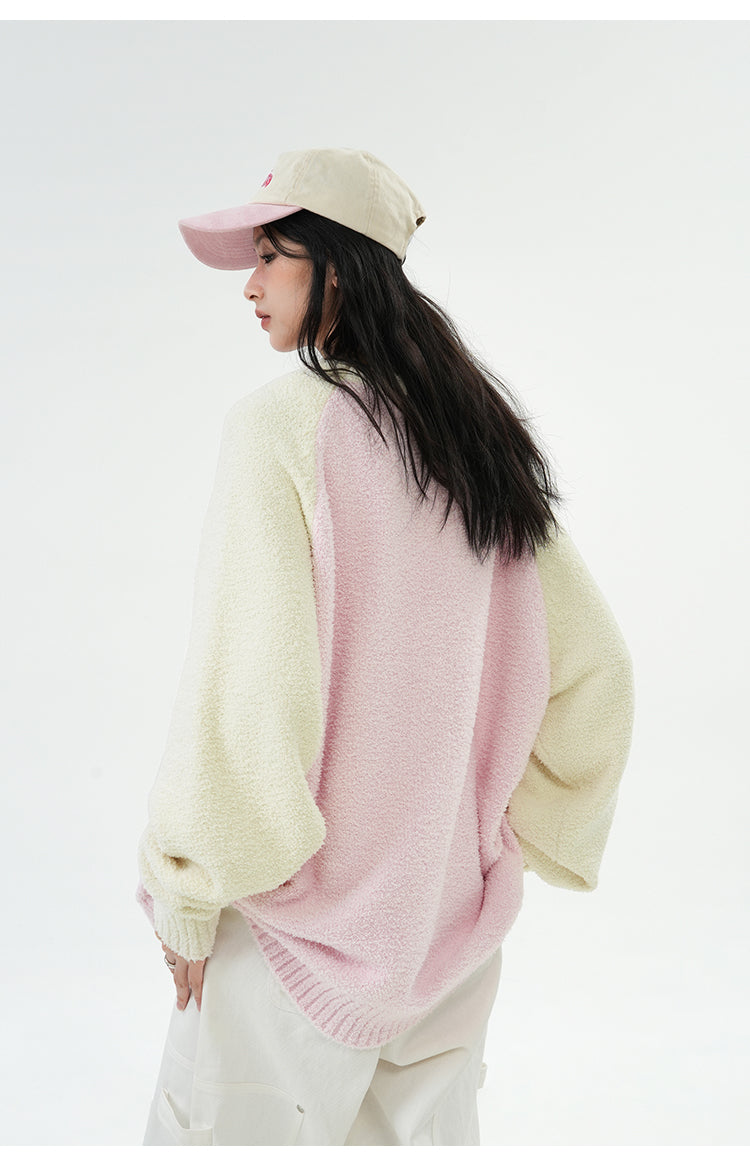 Contrast splicing knit P385