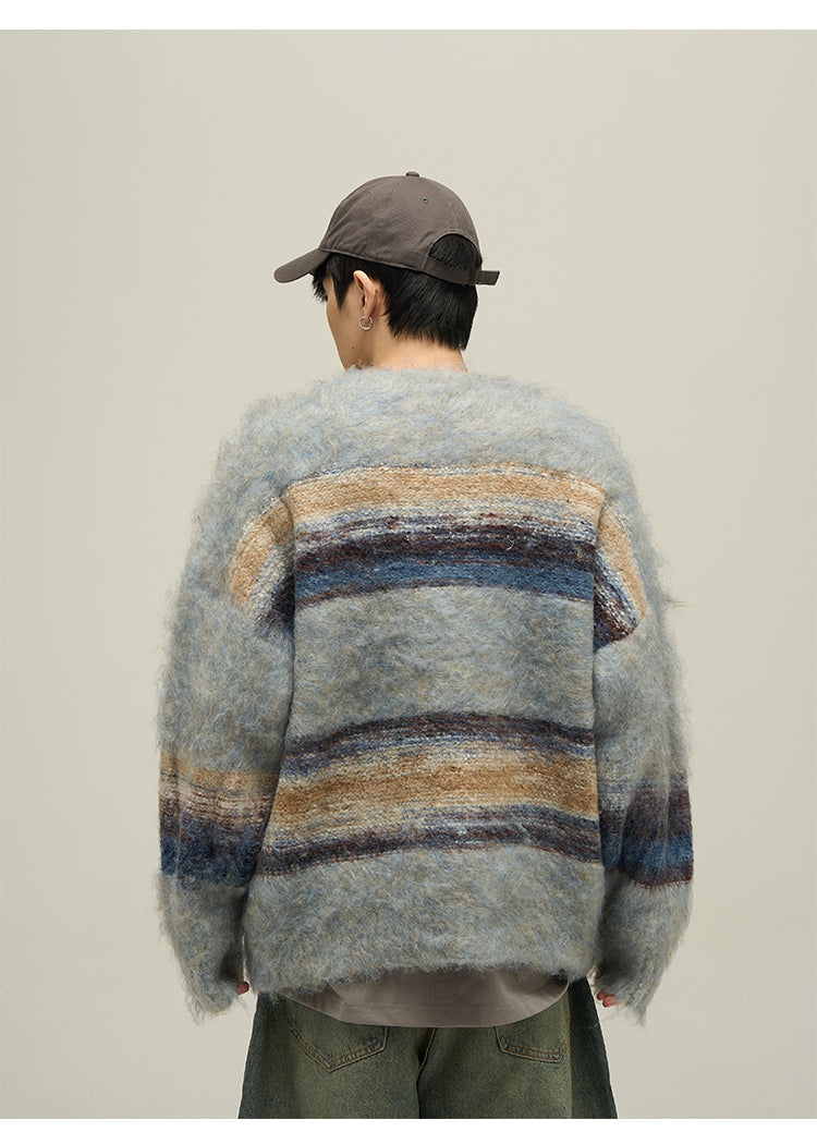 Loose fit contrast knit P605