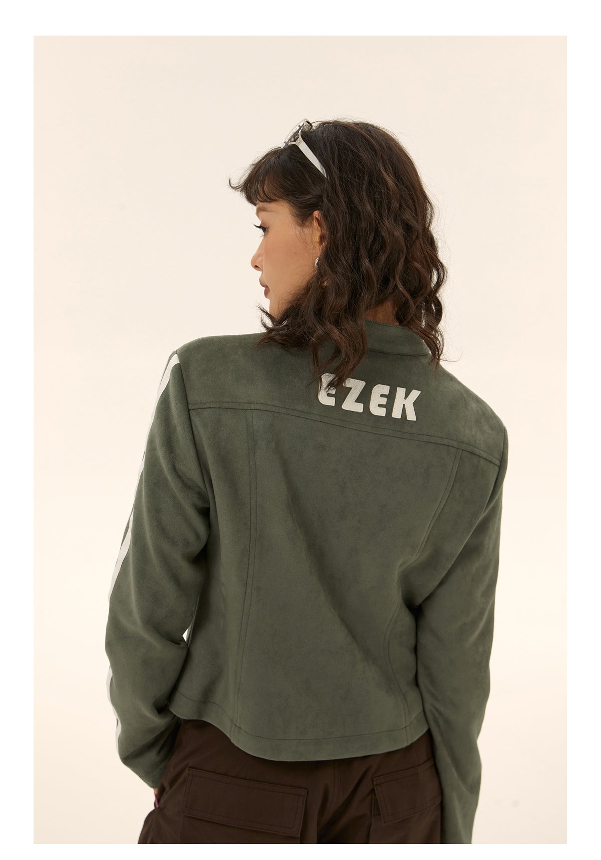 Cropped Sideline Suede Jacket P248