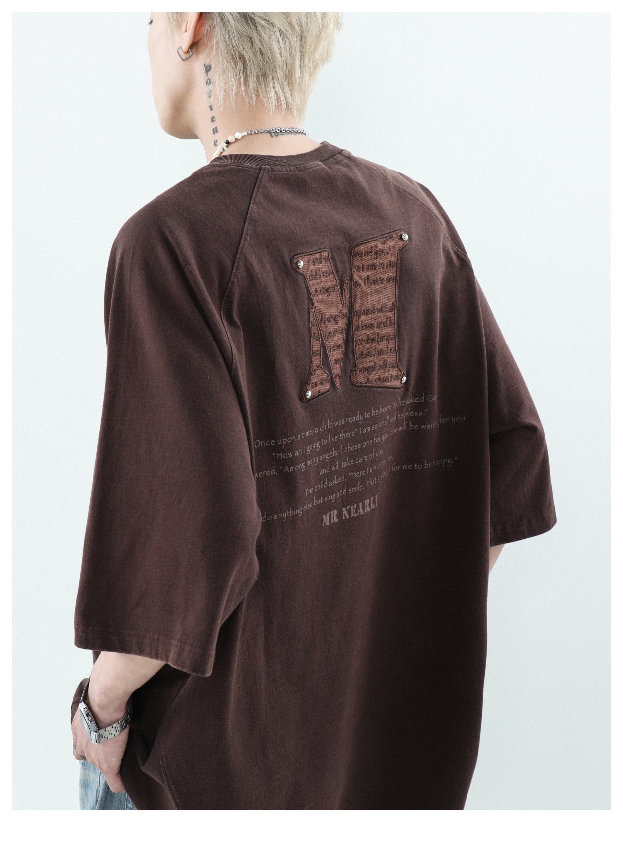 オーバーサイズワッペンTシャツ P178