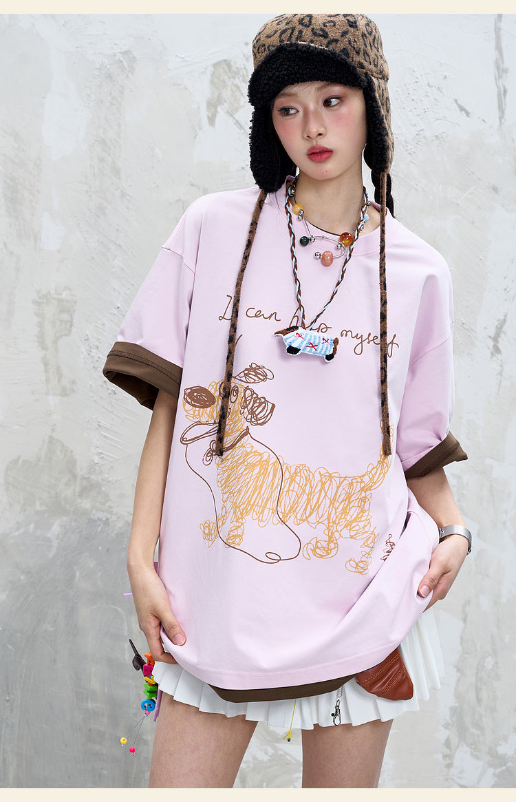 手描き 速乾Tシャツ P2153