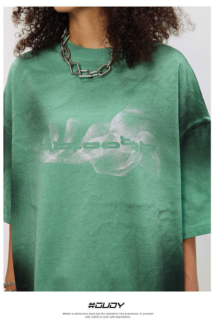 ハイストリート レトロ 半袖 Tシャツ P1394