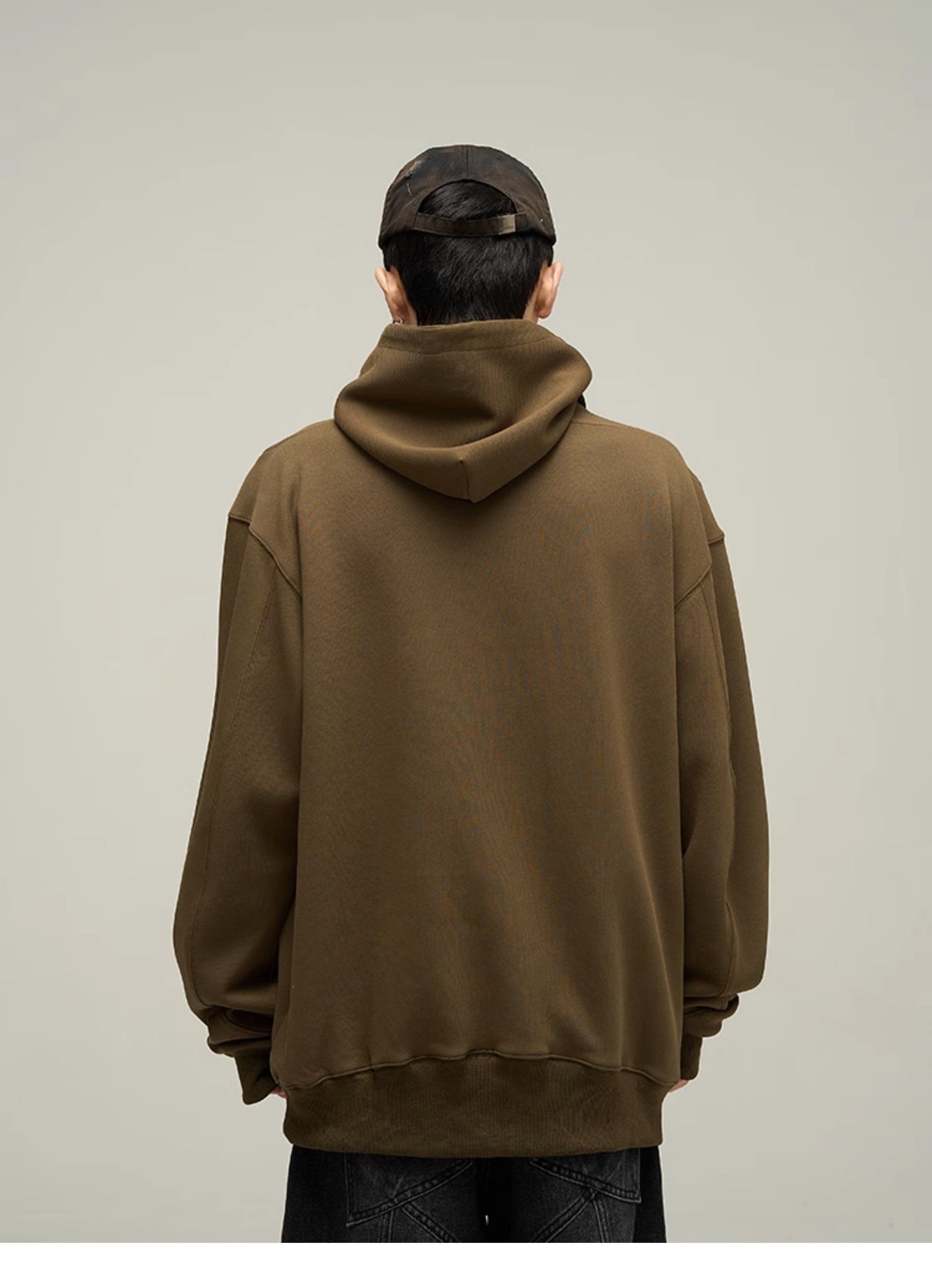 하프 Zip 헤비 파커 P342