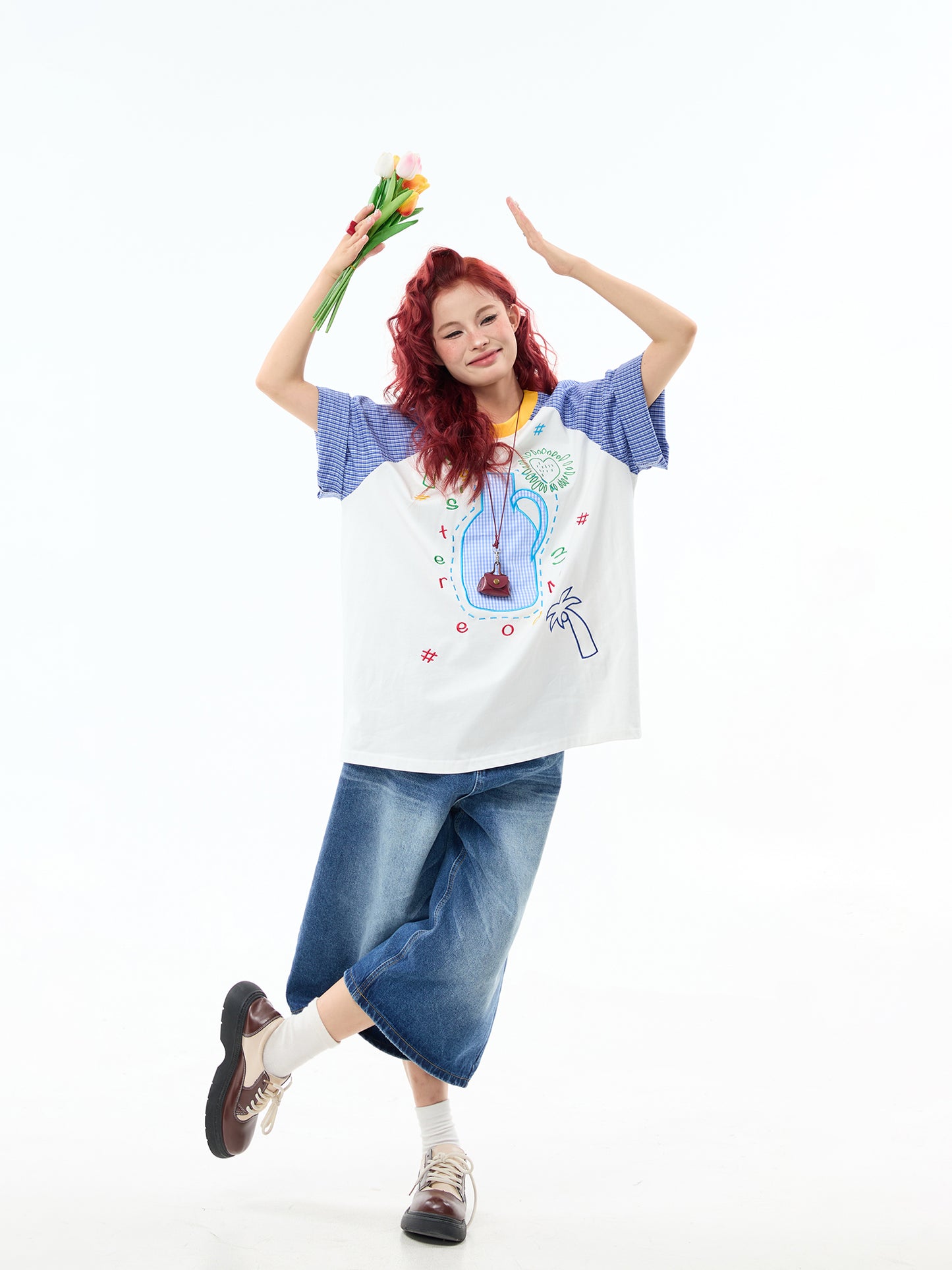 コントラストカラー ラグラン Tシャツ P2122