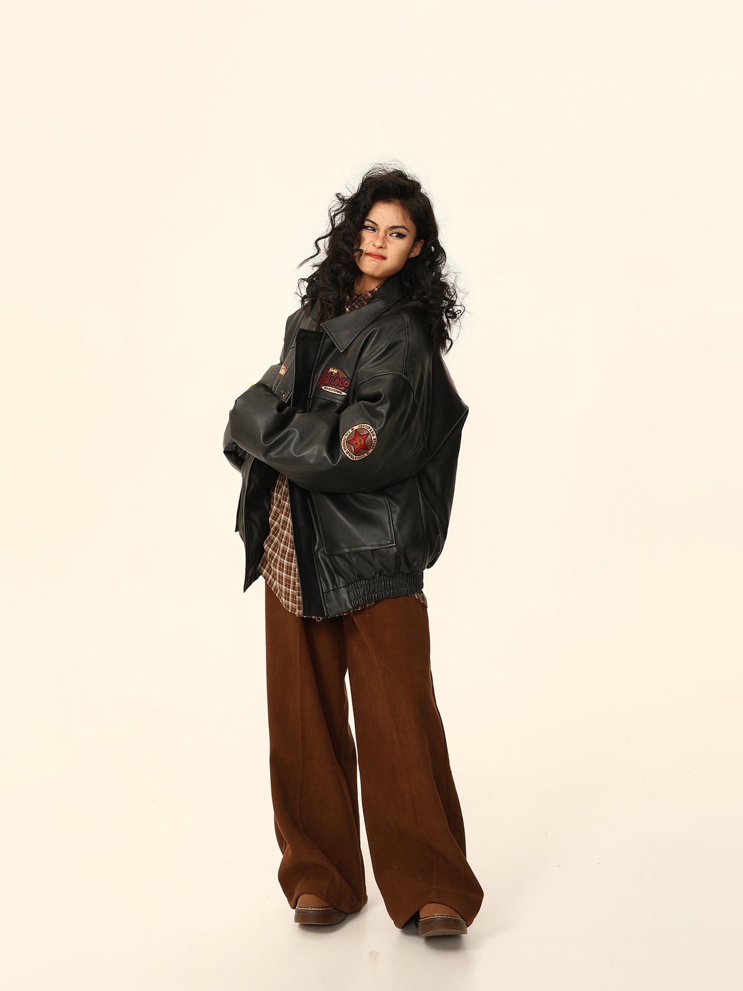 Heavyweight PU Leather Jacket P1254