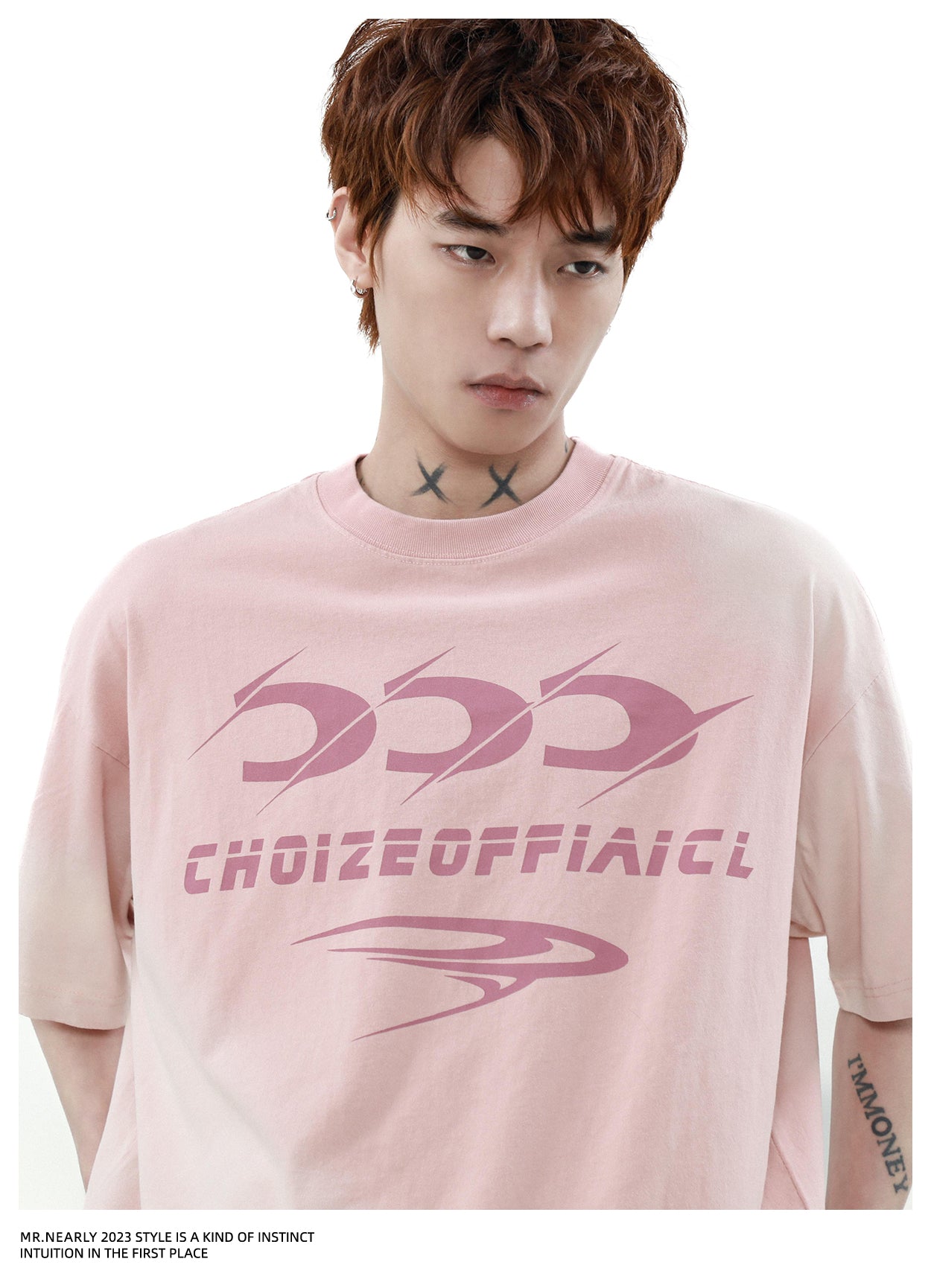 American retro wash gradient short sleeve T-shirt P1339