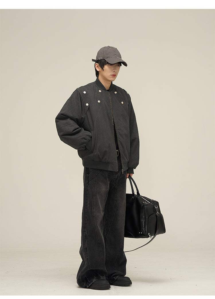 American retro shoulder stitch jacket P643