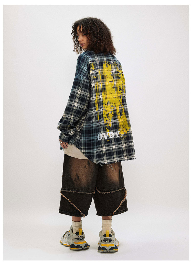 アメリカンレトロ チェック柄シャツ P1393