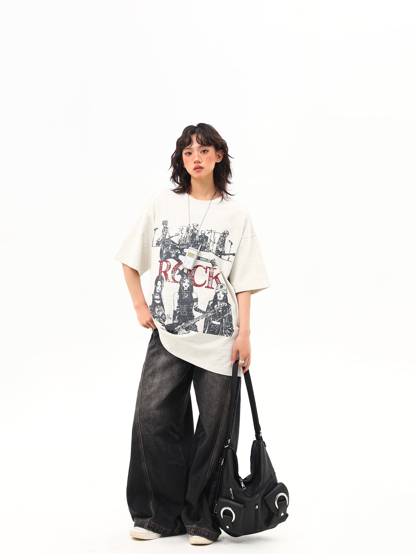 バンド プリント Tシャツ P2017