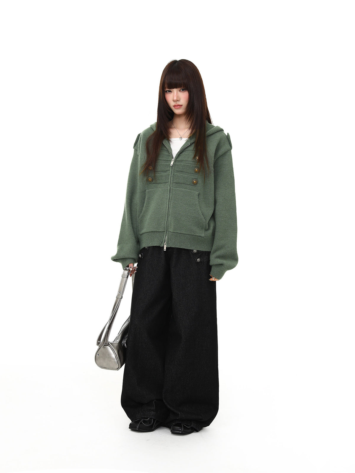 ナポレオンハット ジッパーニット P2247