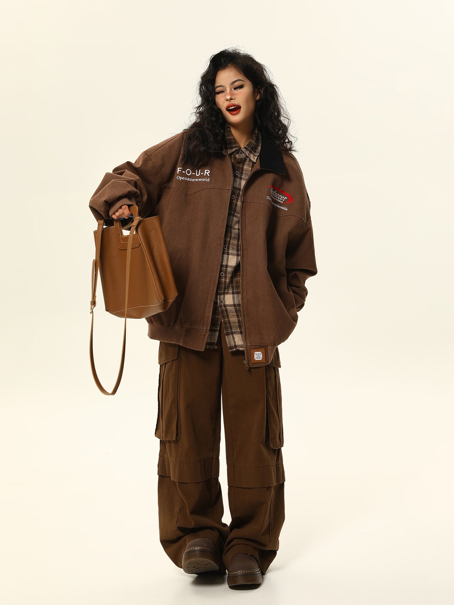 Loose Fit Retro Washed Work Jacket P1329