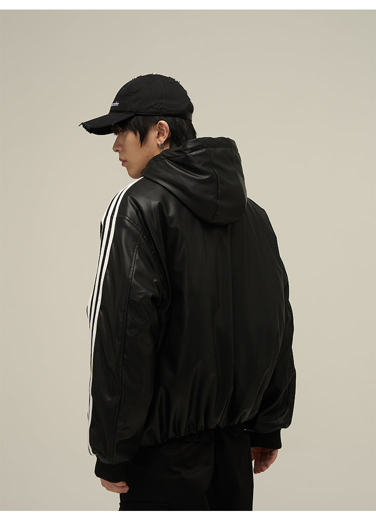 サイドラインフードレザージャケット P663