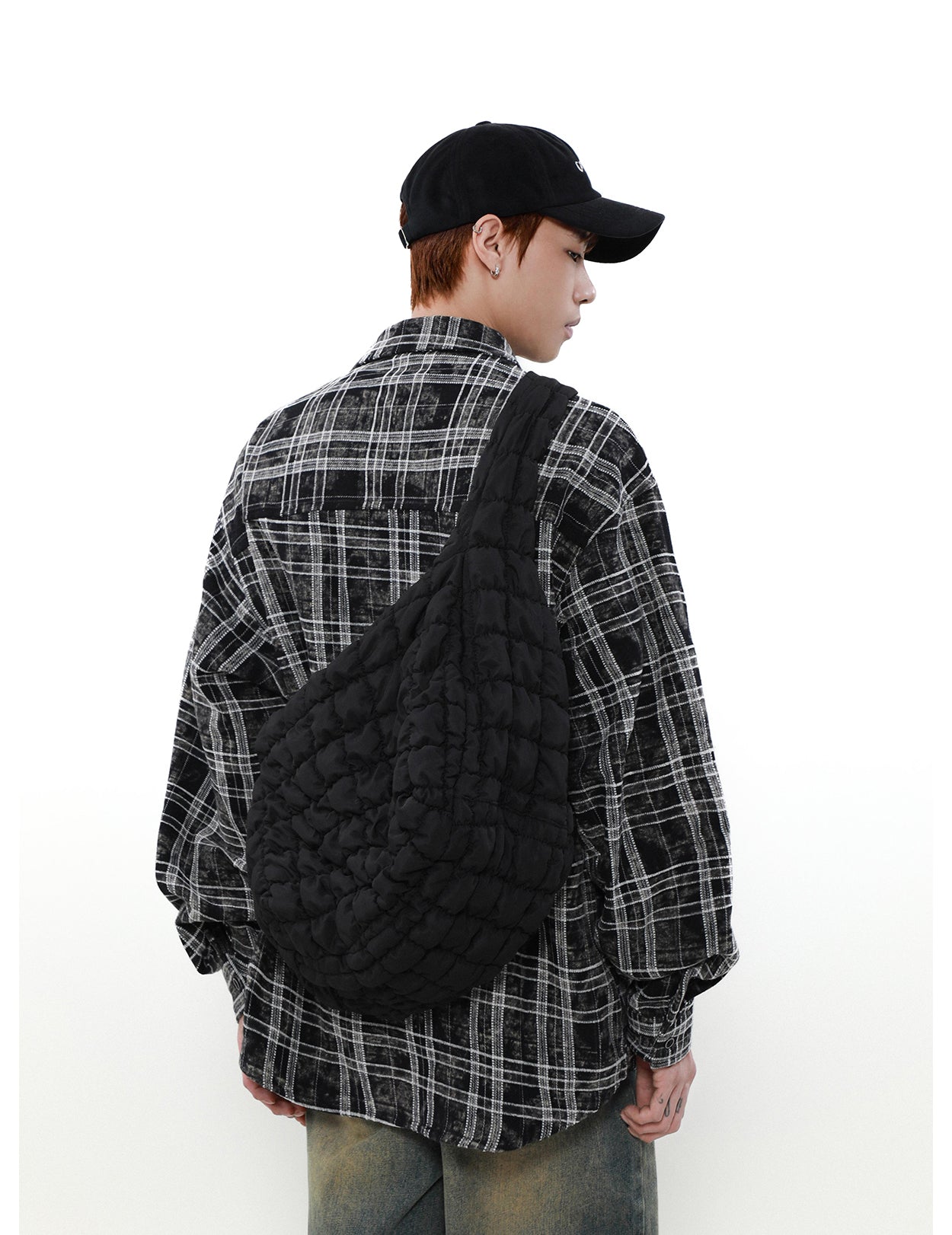 아메리칸 레트로 레터 체크 무늬 재킷 P838