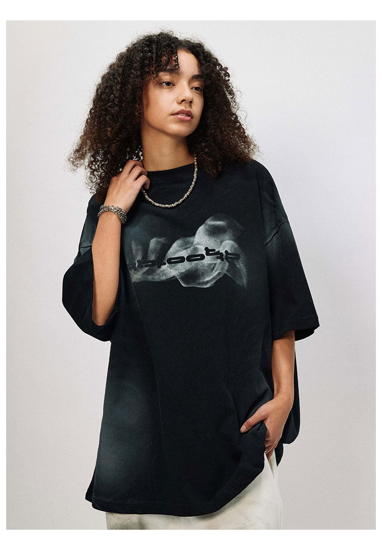 ハイストリート レトロ 半袖 Tシャツ P1394
