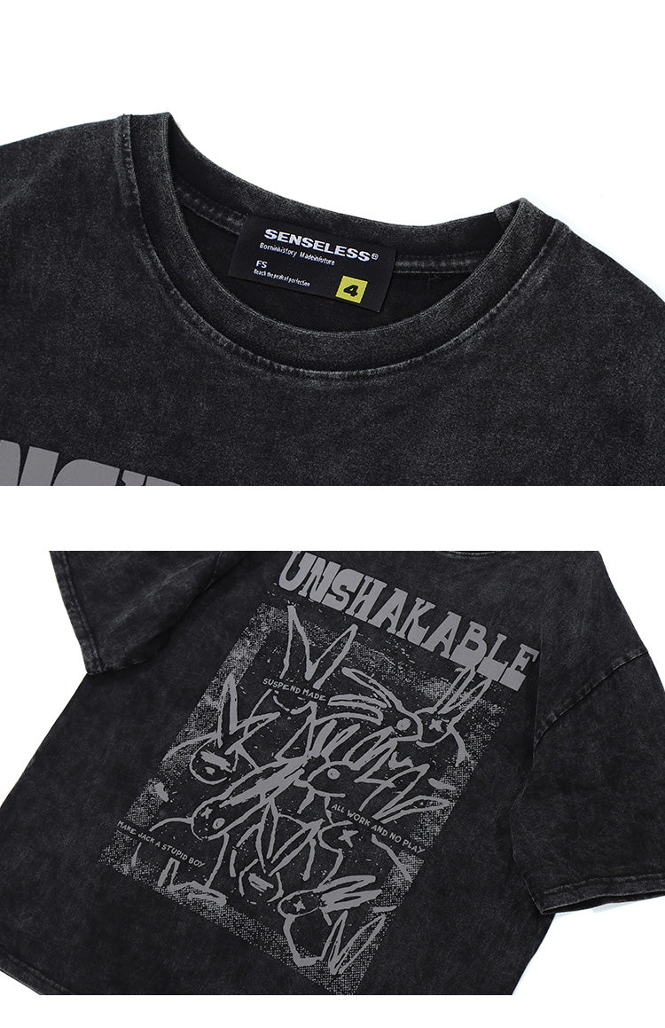 アニマルレタープリント Tシャツ P1516