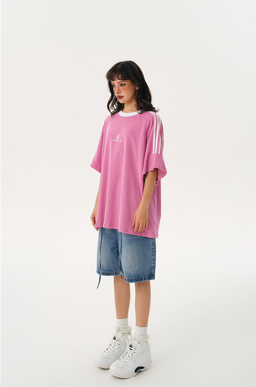 Round neck side line T-shirt P176