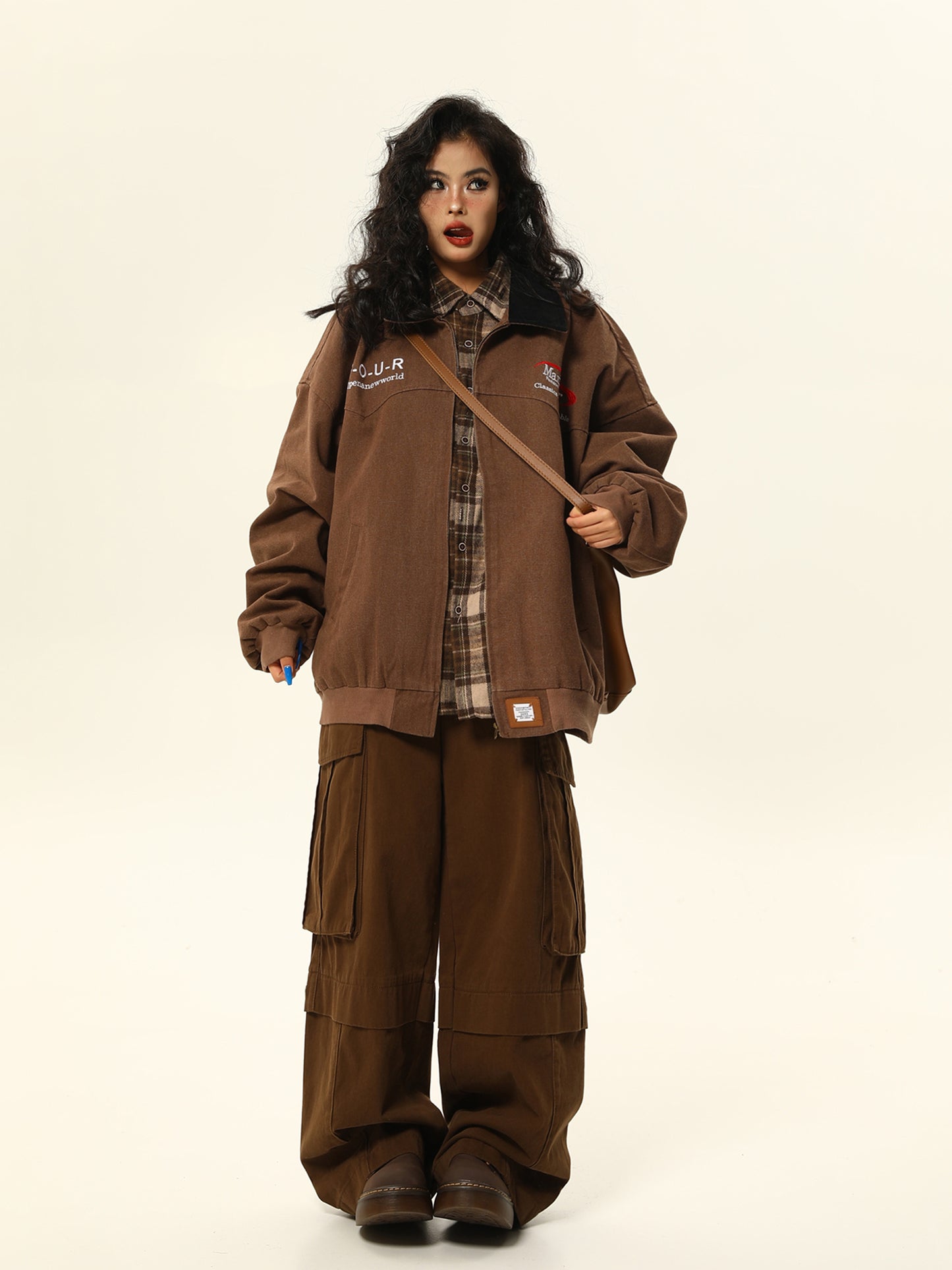 Loose Fit Retro Washed Work Jacket P1329