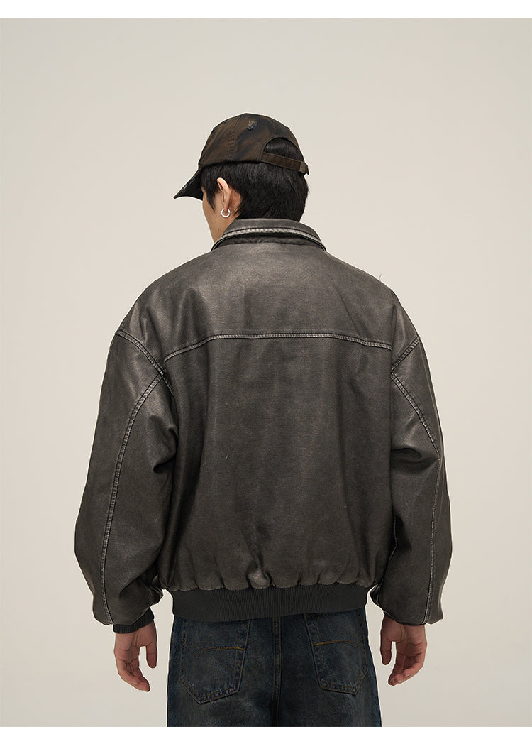 レトロヴィンテージ加工レザージャケット P621
