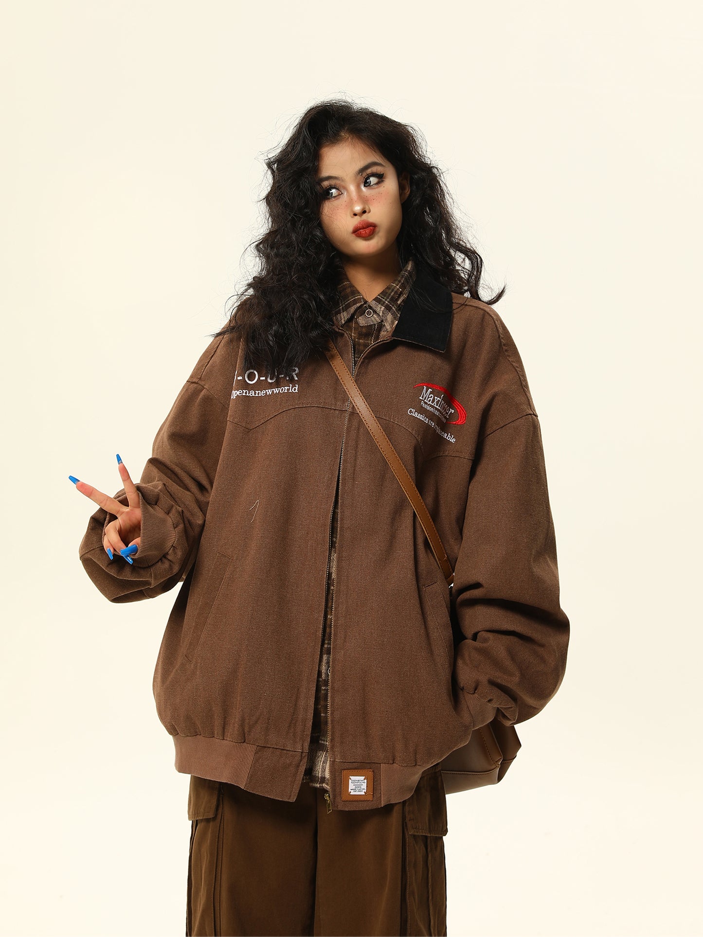 Loose Fit Retro Washed Work Jacket P1329