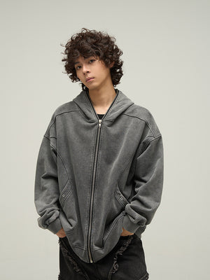 루즈 핏 지퍼 파커 P284