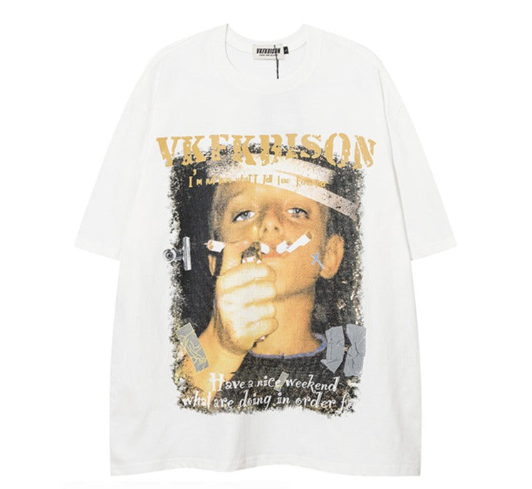 オーバーサイズ スモークTシャツ P1489