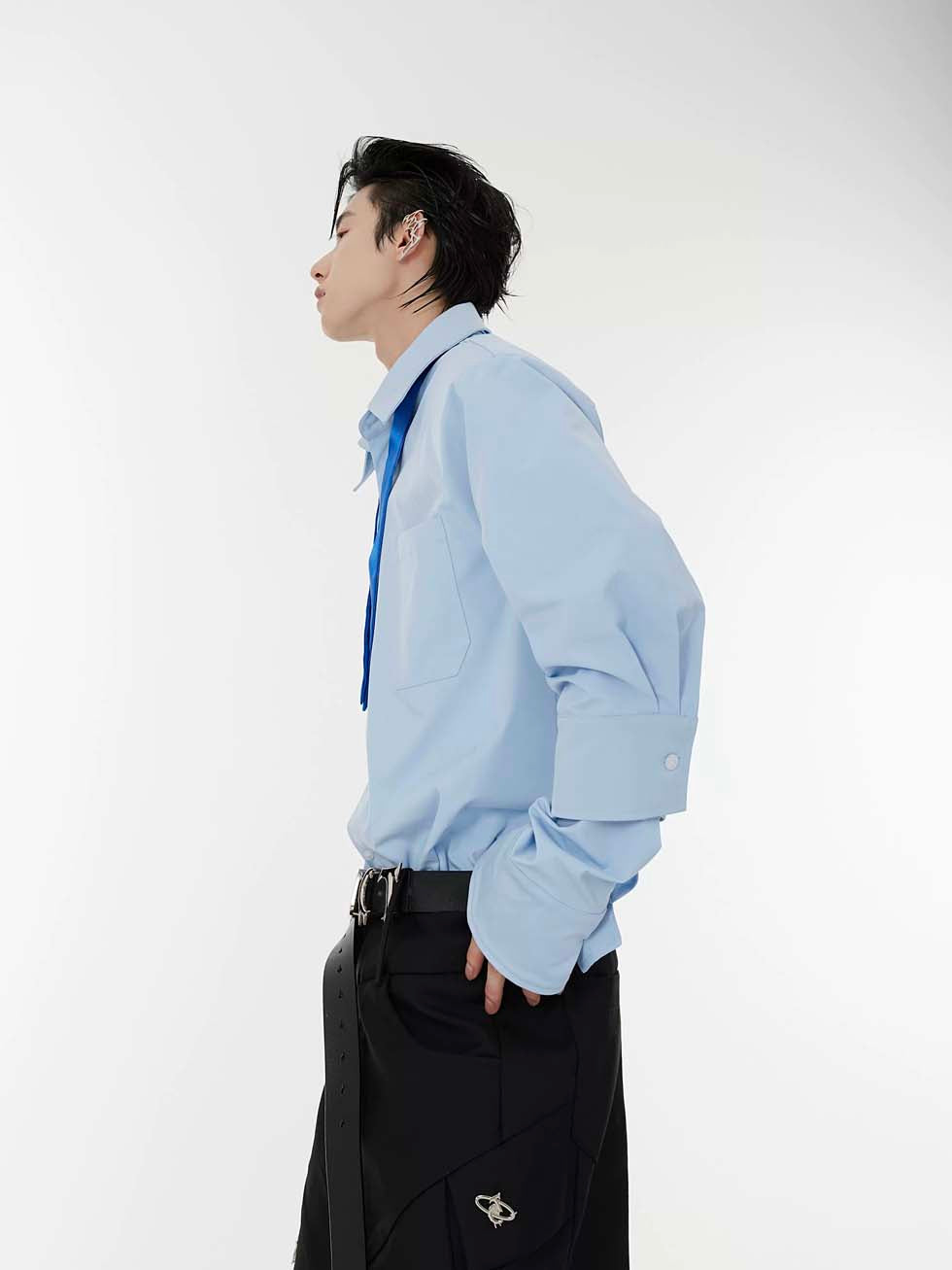 이중 팔목 디자인 셔츠 P1047
