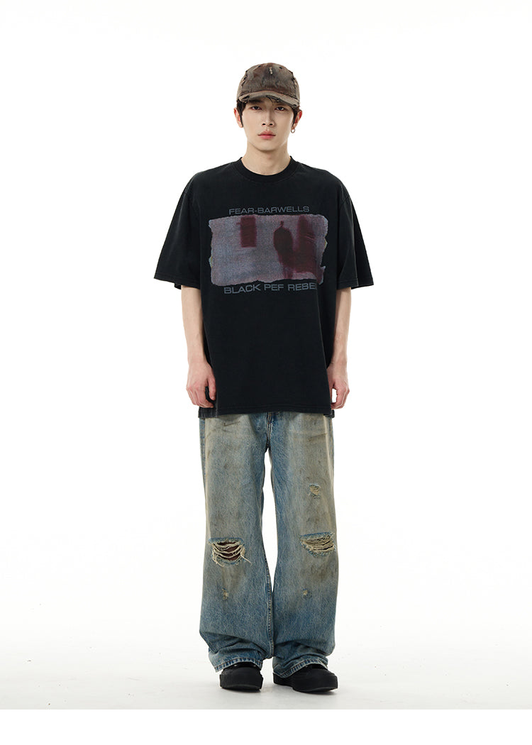 オールドキャラクタープリント 半袖Tシャツ P1425