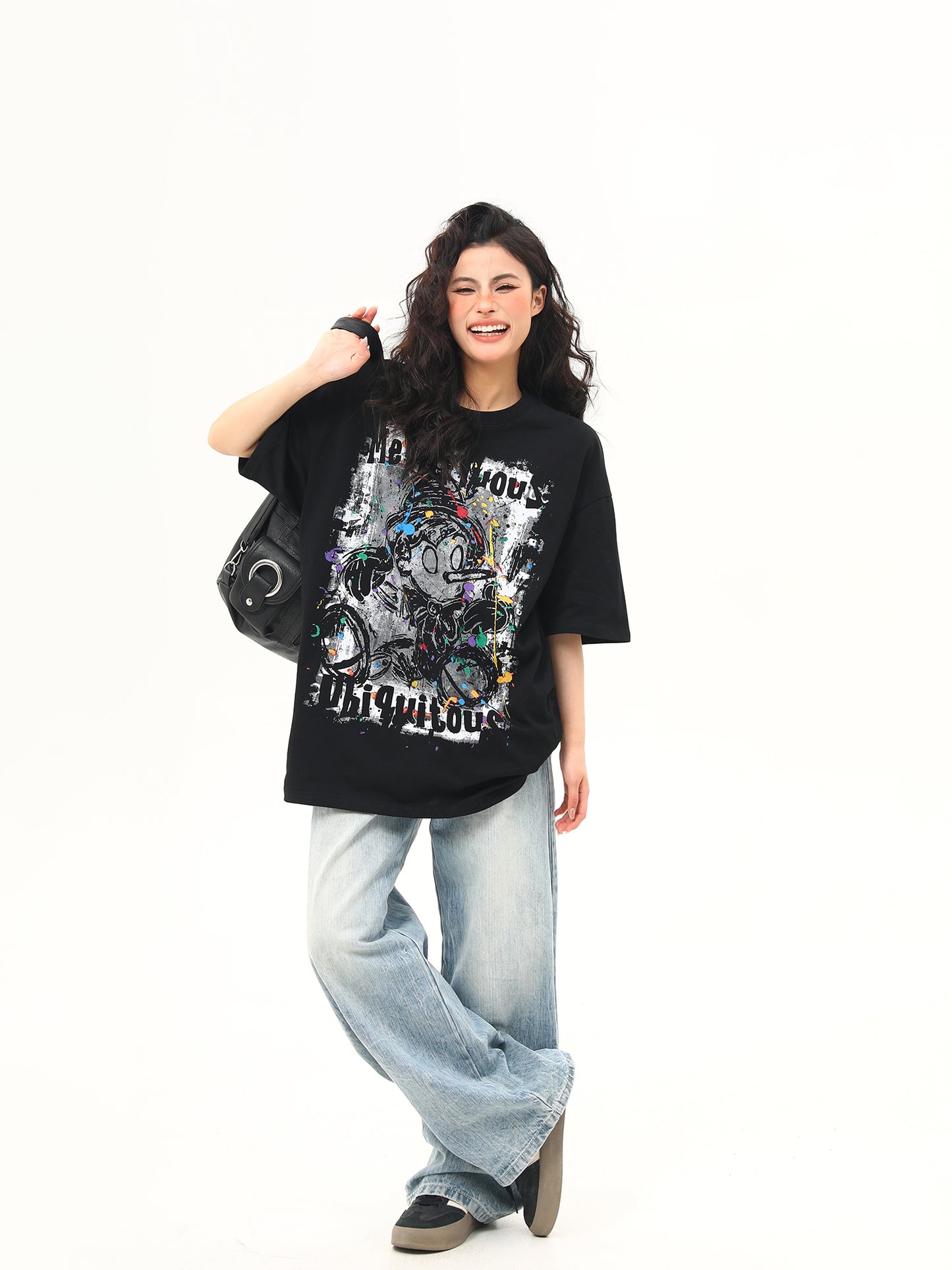 グラフィティプリント Tシャツ P2041