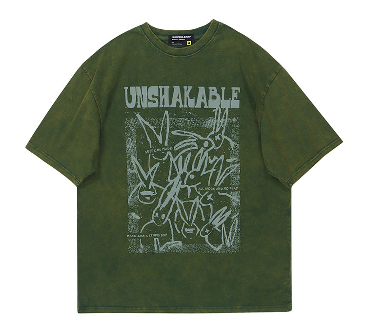 アニマルレタープリント Tシャツ P1516