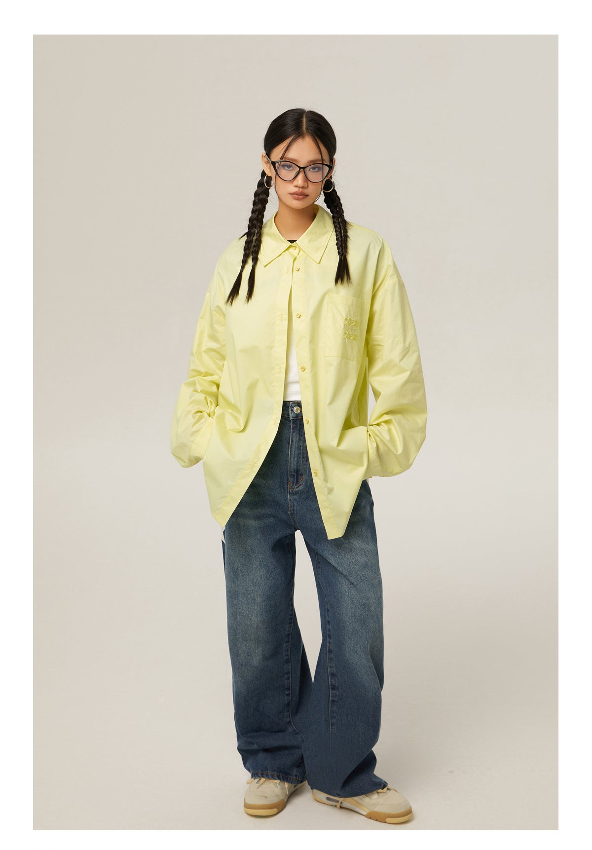 Oversized simple casual shirt P243