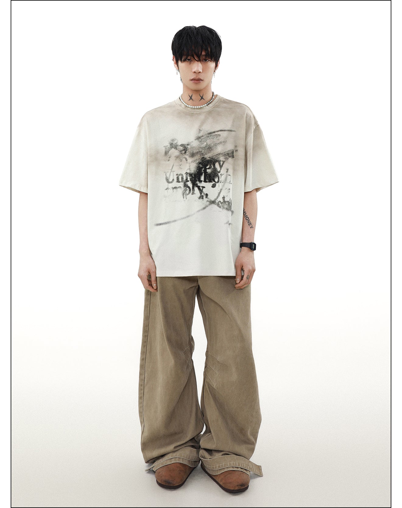 ニッチ 落書き Tシャツ P2074