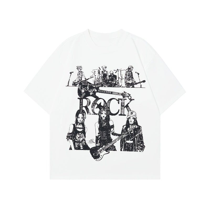 バンド プリント Tシャツ P2017