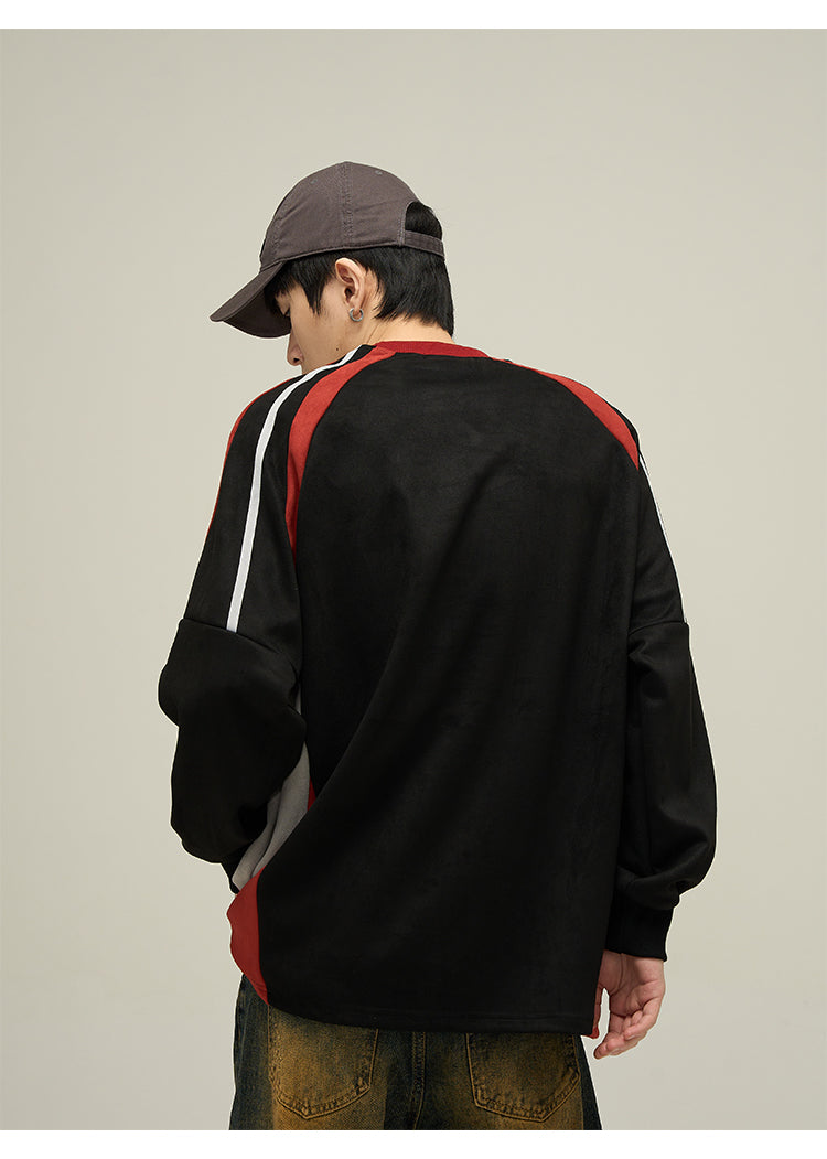 Retro round neck sports sweatshirt P618