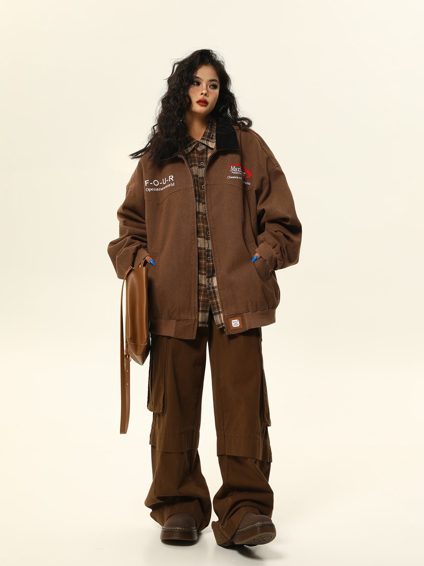 Loose Fit Retro Washed Work Jacket P1329