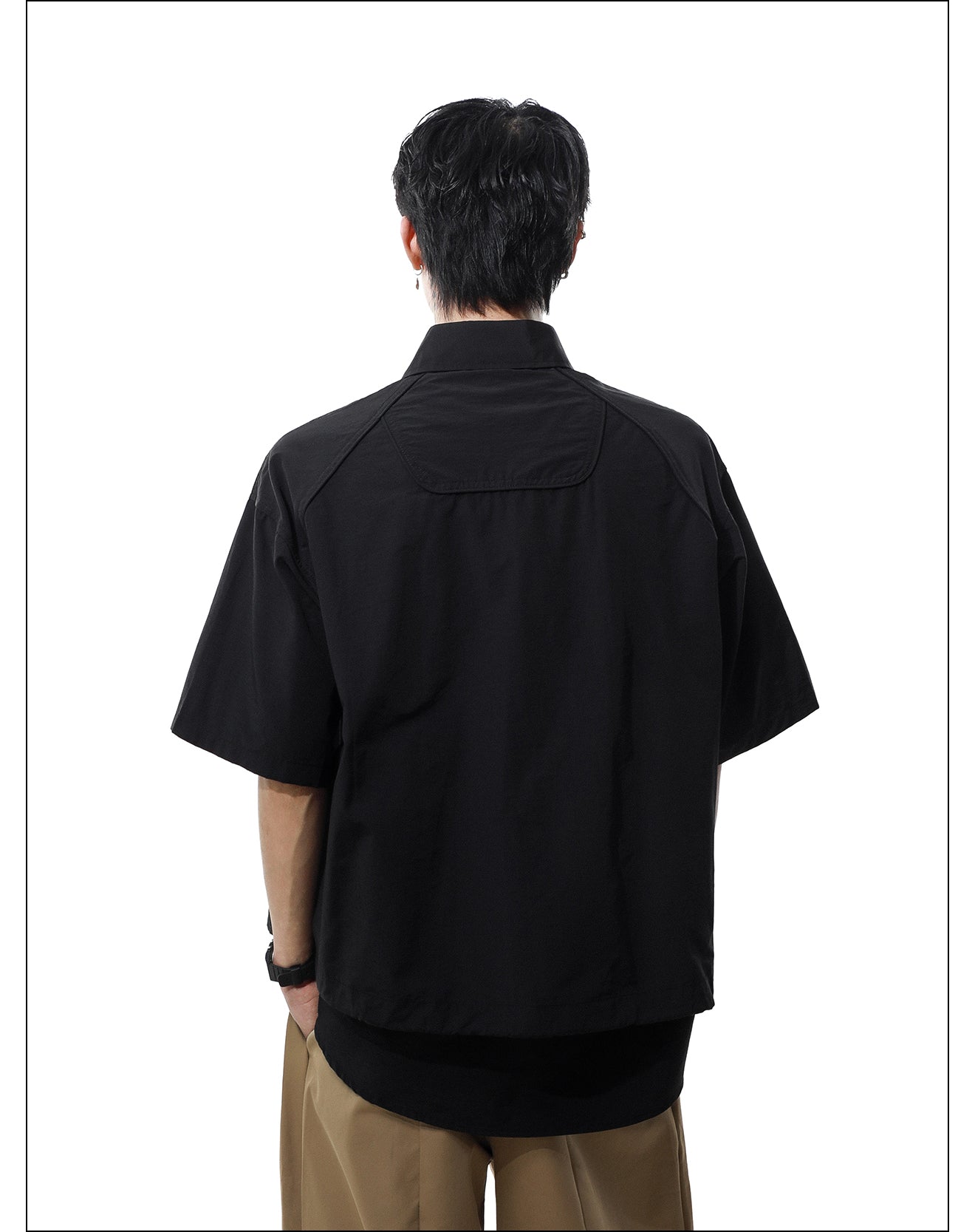 レトロ レタープリント シャツ P2085