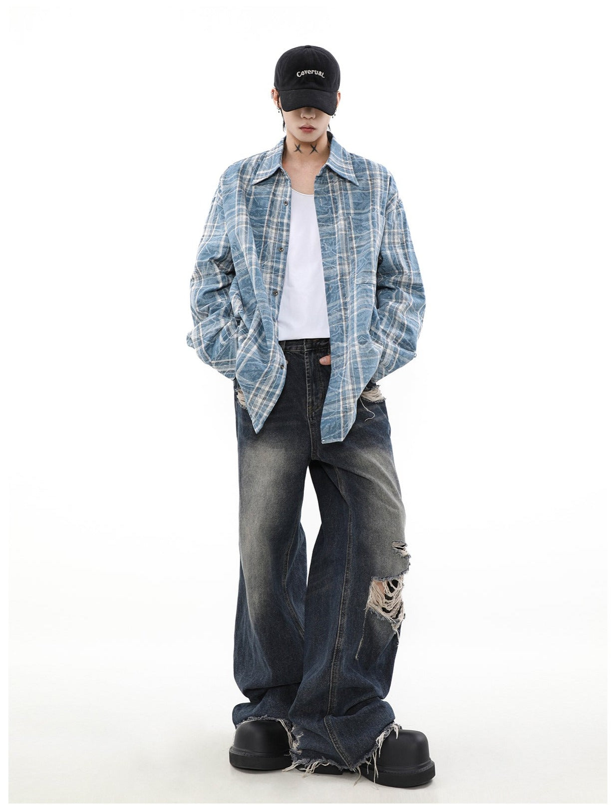 アメリカンレトロ チェック柄シャツ P1351