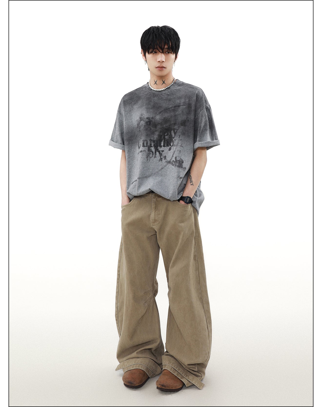 ニッチ 落書き Tシャツ P2074
