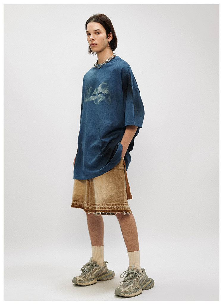 ハイストリート レトロ 半袖 Tシャツ P1394