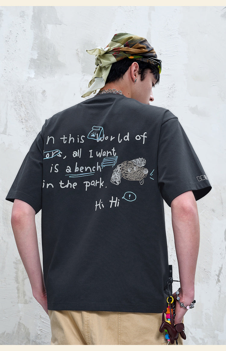 手描き 速乾Tシャツ P2153