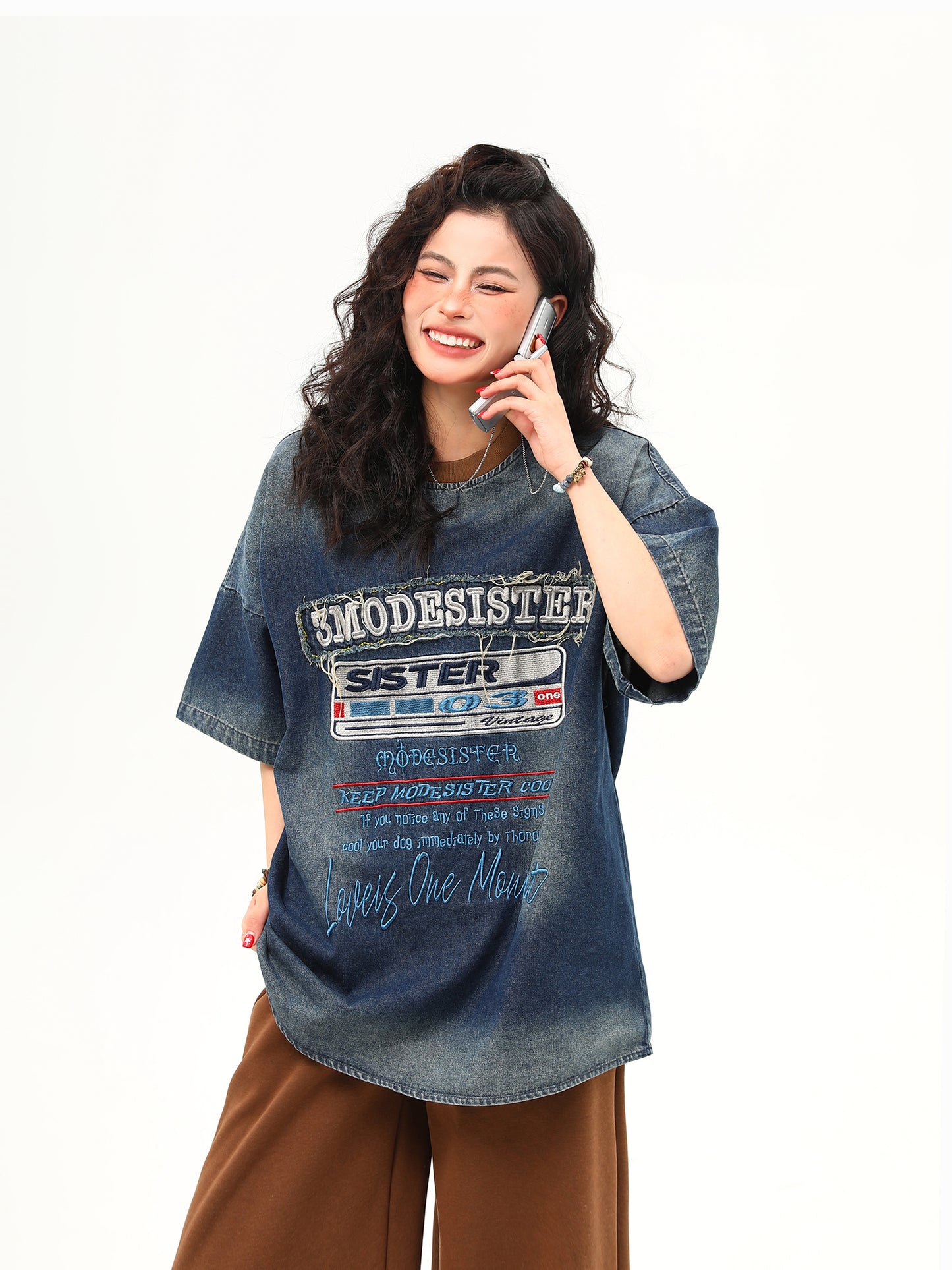 ヘビーウォッシュデニム Tシャツ P2030