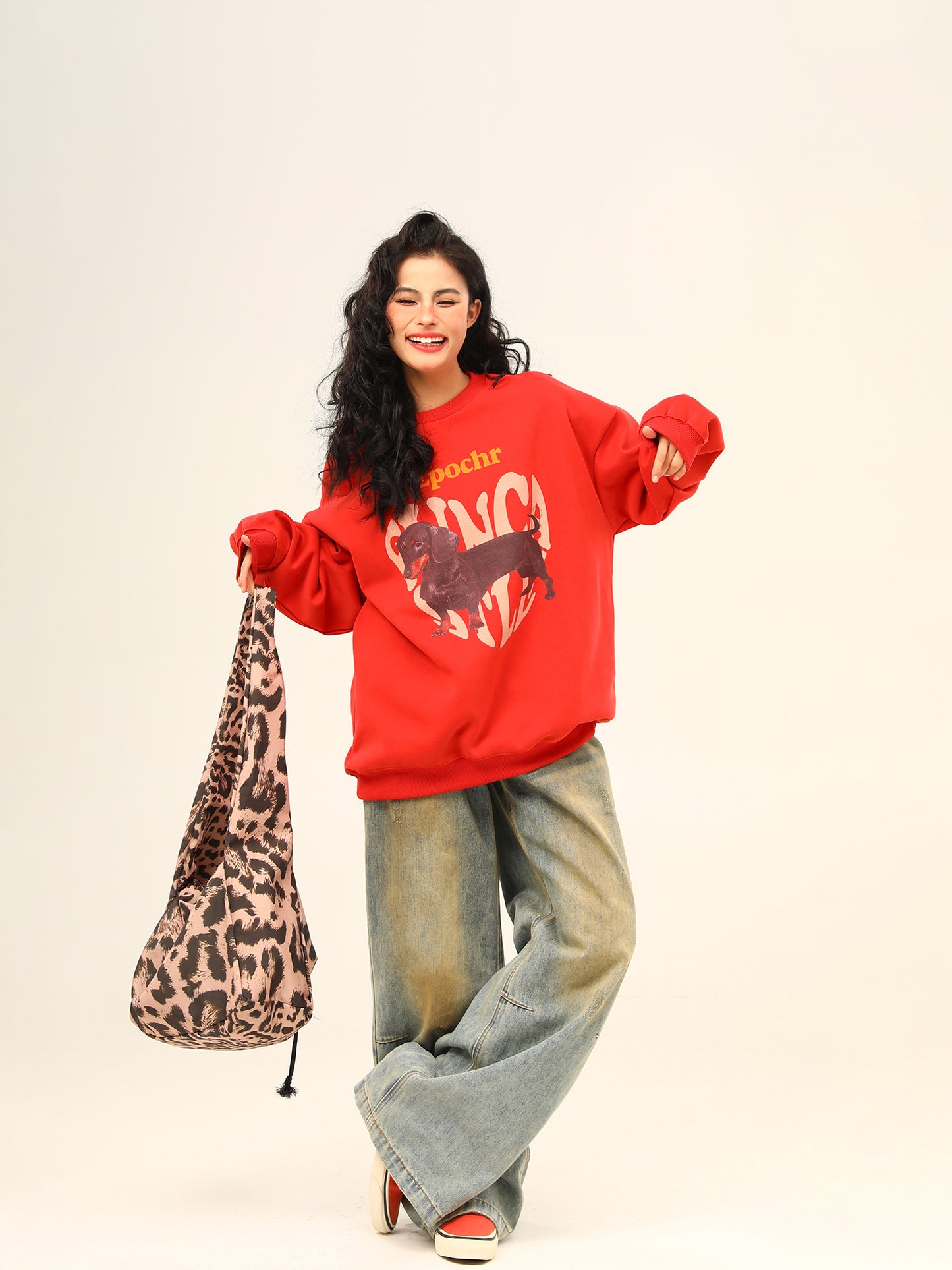 プリント プルオーバースウェットシャツ P1915