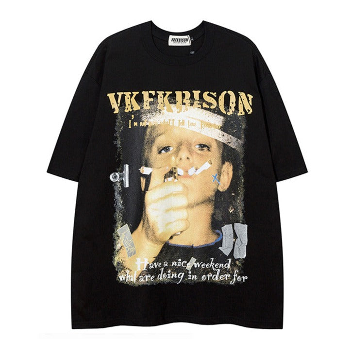 オーバーサイズ スモークTシャツ P1489
