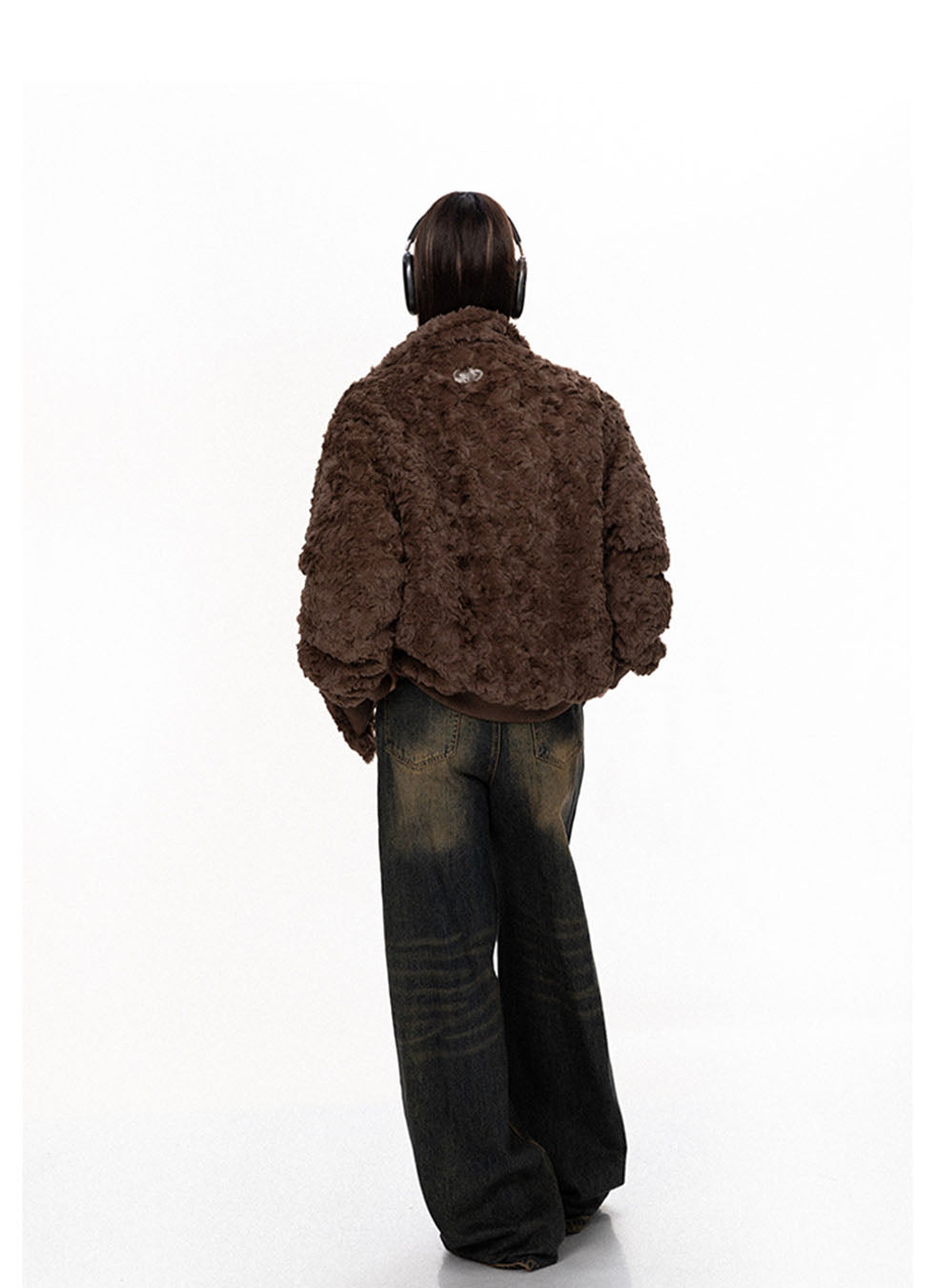 American Retro Fleece Strap Cotton Coat P679
